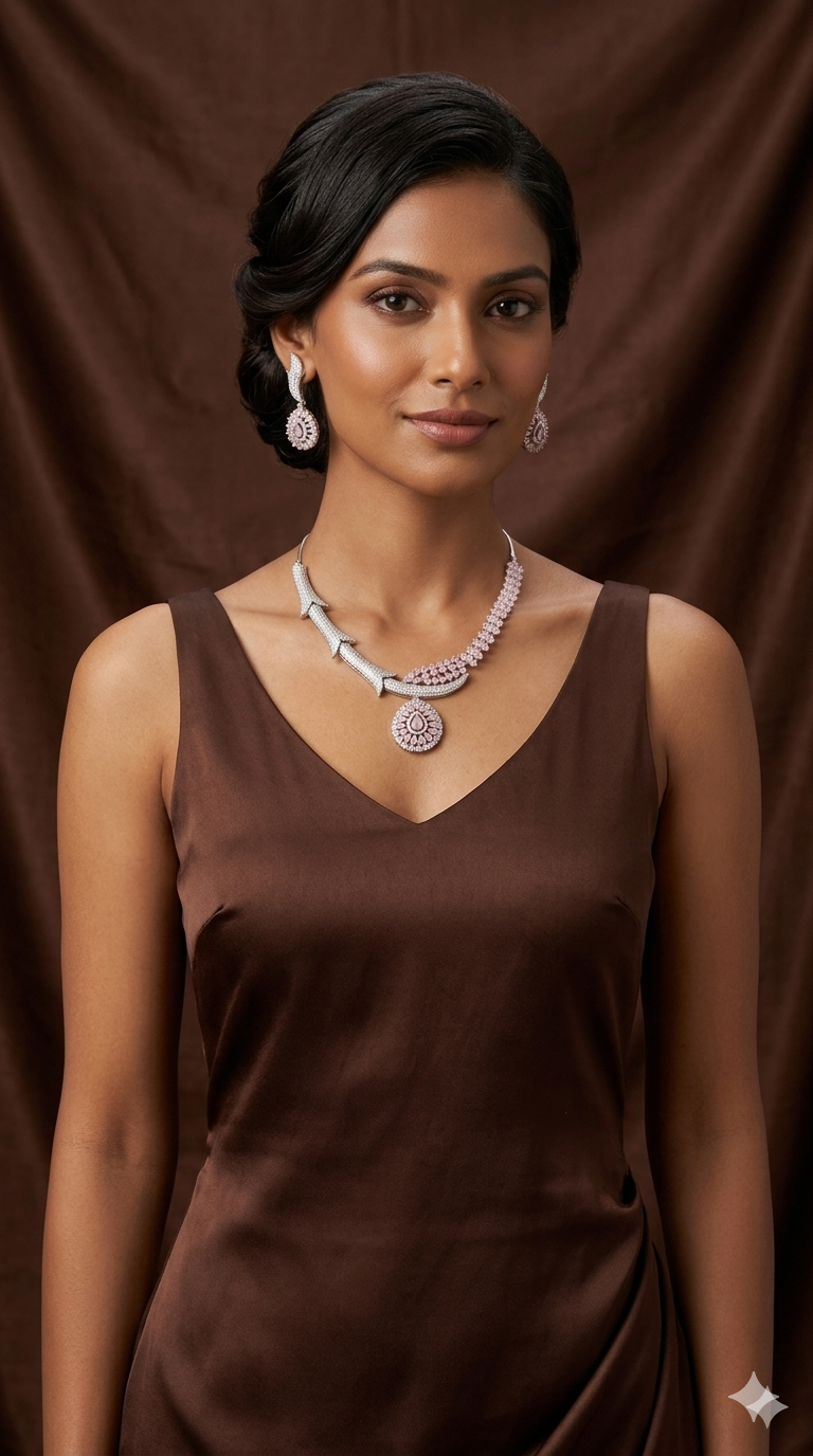 silverleaf  lux AD necklace set