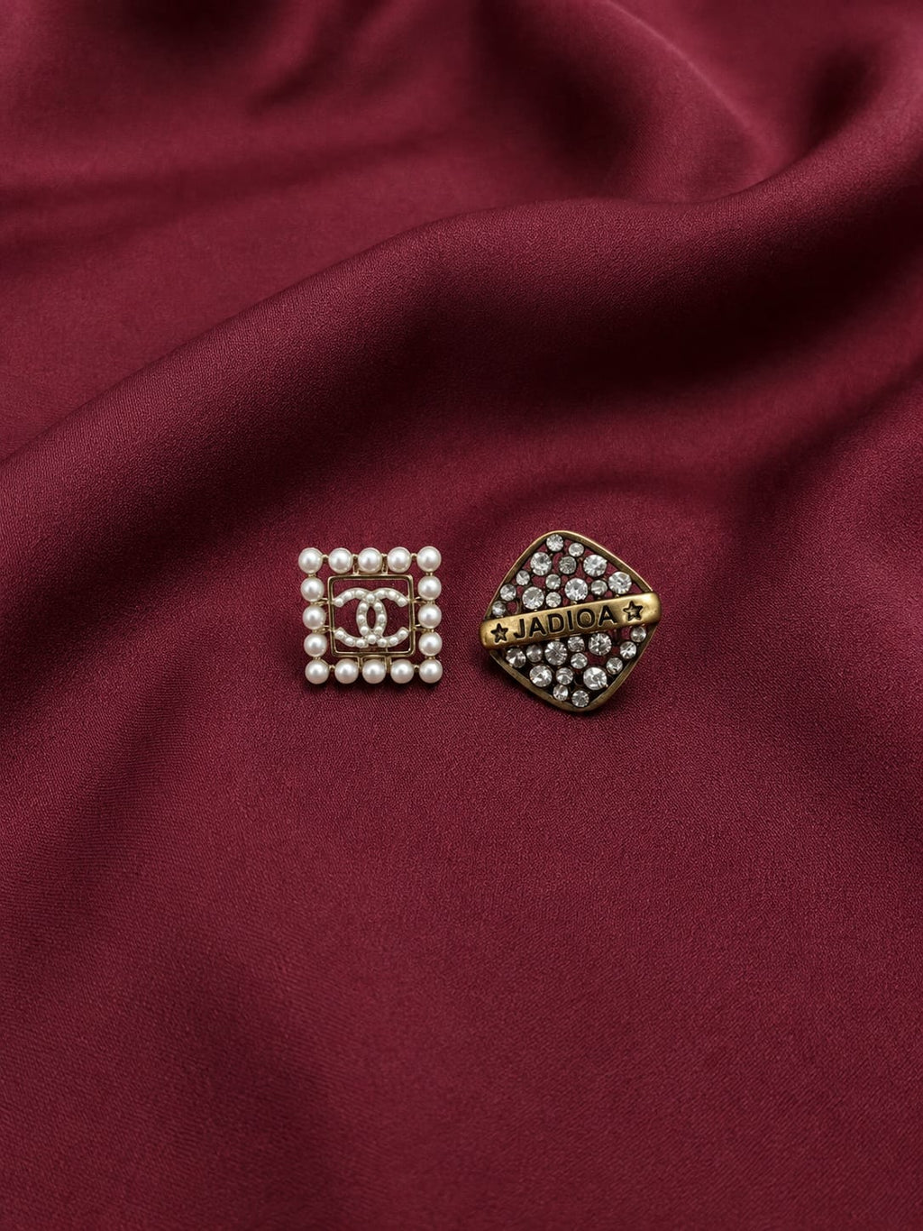 Chanel Square Pearl and Diamond Earring