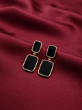 Contemporary Black Onyx Drop Earring