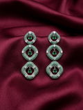 AD Emerald Green Jewel Earrings