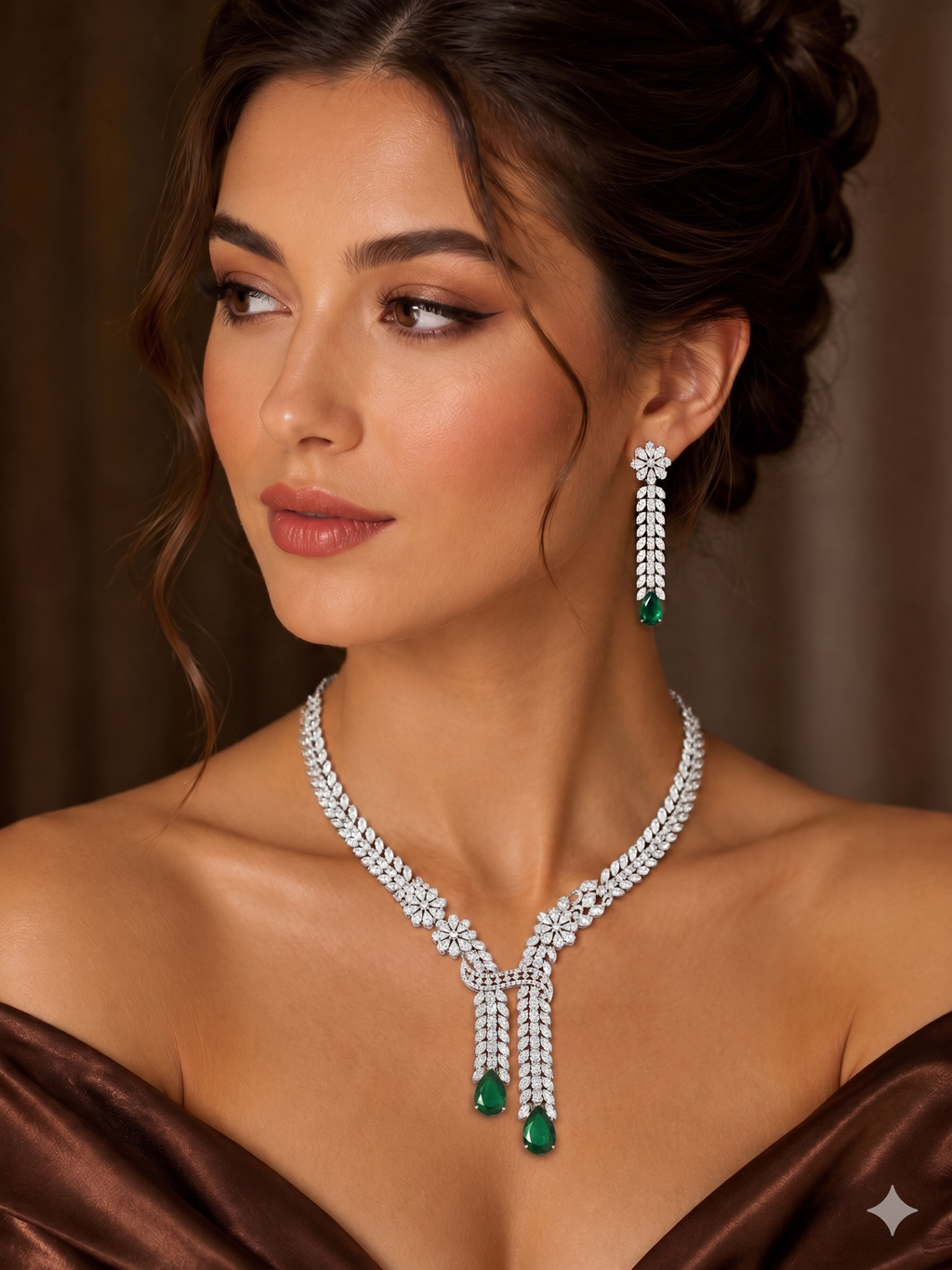 iksava ruby AD necklace set
