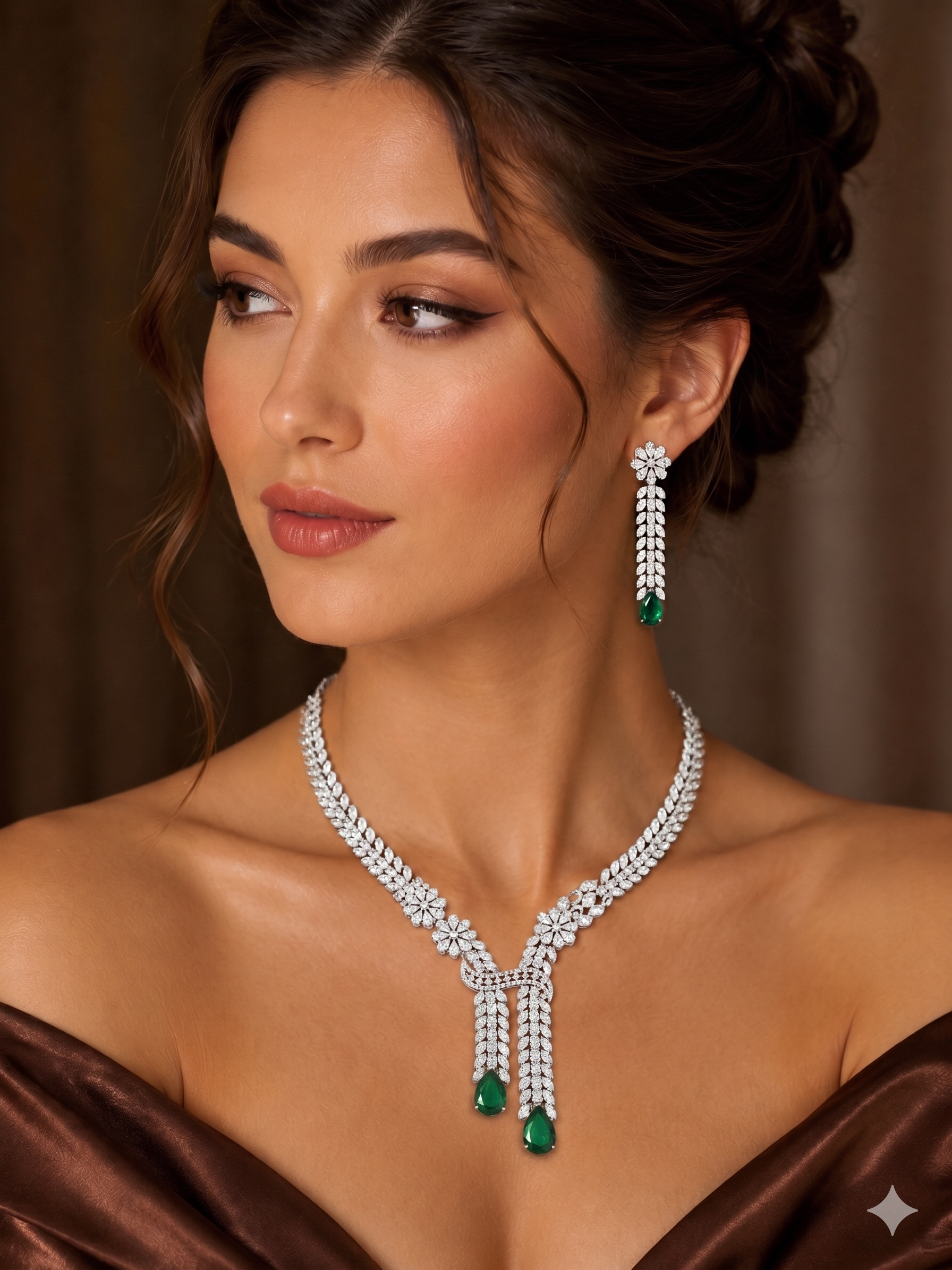 iksava ruby AD necklace set