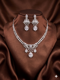 zirconia necklace with  sapphire