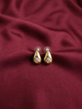 Golden Raindrop-Shaped Earring