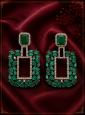 AD Green Crystal Sparkle Earrings