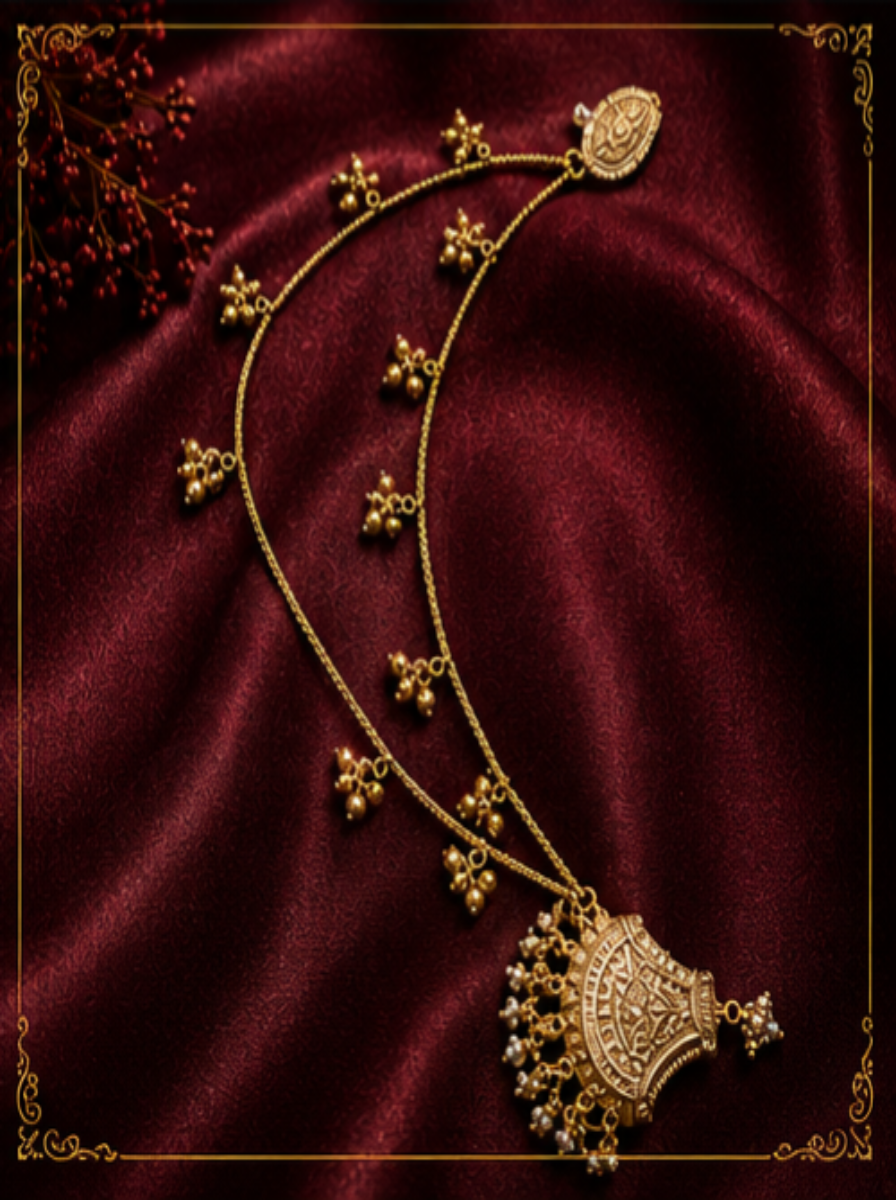 Kashmiri Kanchain Statement Earring Set