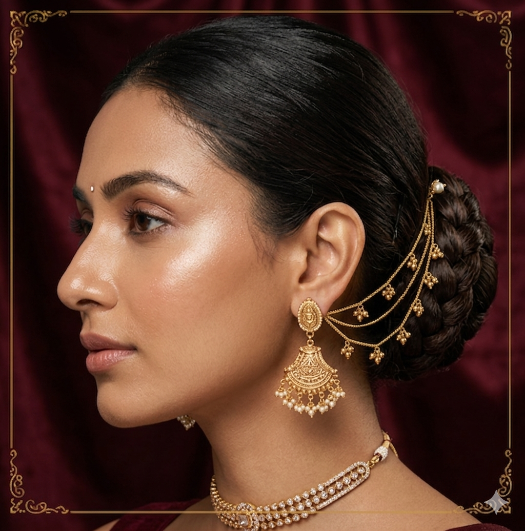 Kashmiri Kanchain Statement Earring Set