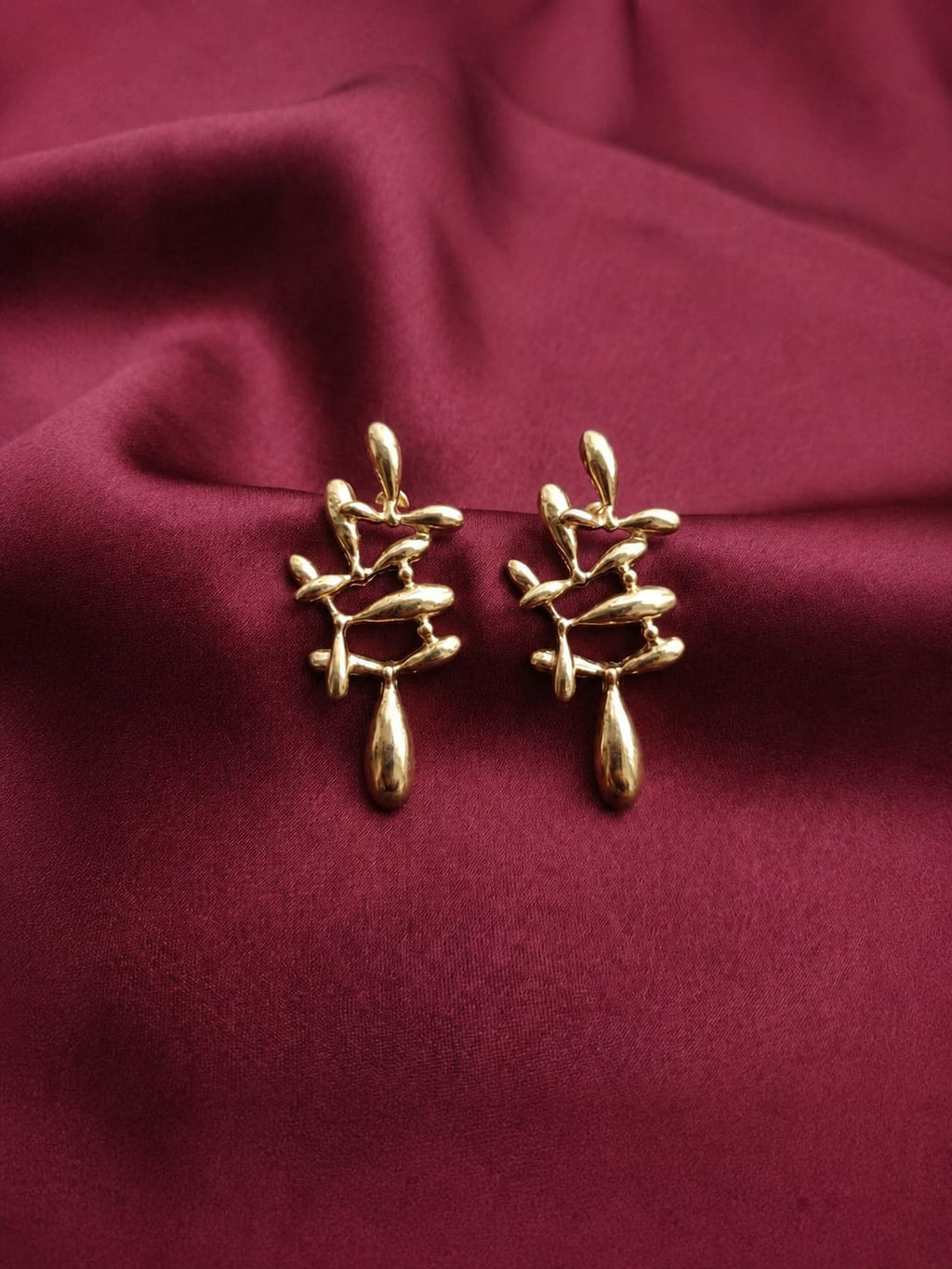 Molten Gold Drip Stud