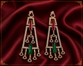 AD Multicolor Pyramid Dangle Earrings