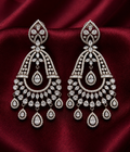 AD Oxidised Droplet Dangle Earrings