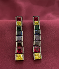 AD Oxidised Multicolor Statement Earrings