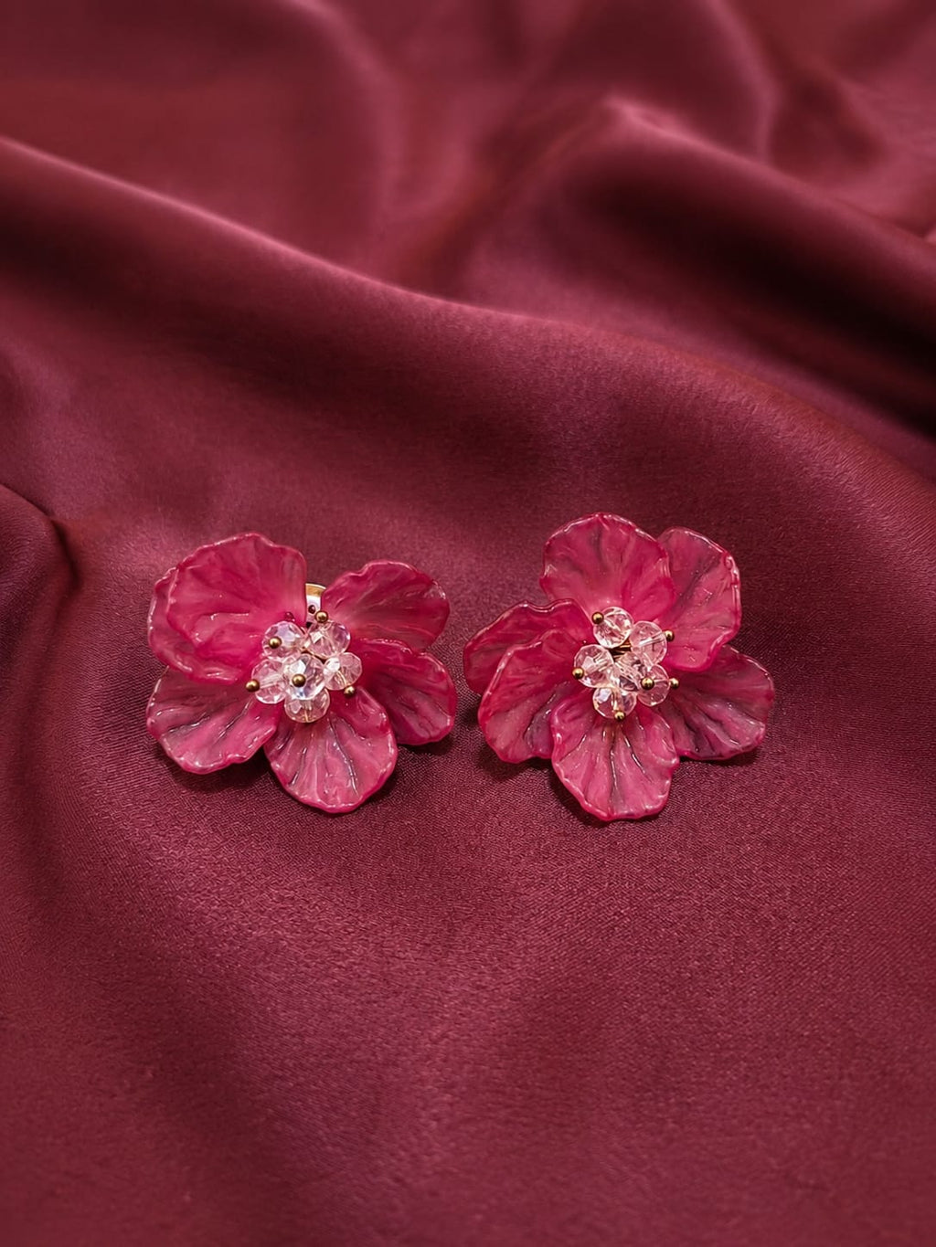 Pink Flower Stud