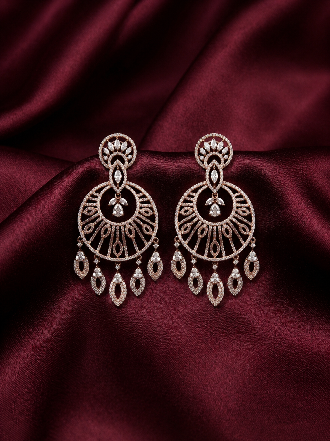 AD Rose Gold Glamour Earrings