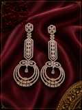 AD Rose Gold Long Cascade Earrings