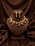 ruby pearl antique necklace set
