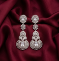 AD Silver Shimmer Dangle Earrings