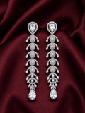 AD Classic Silver Dangle Earrings