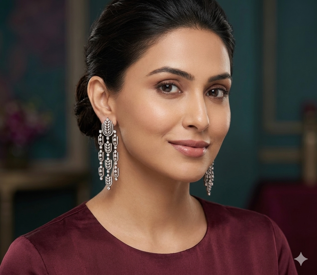 AD Silver Elegance Long Earrings
