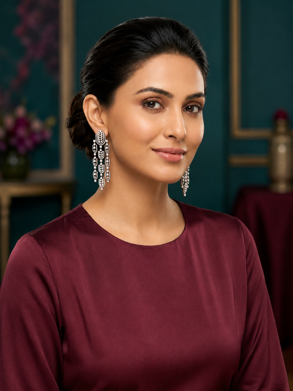 AD Silver Elegance Long Earrings