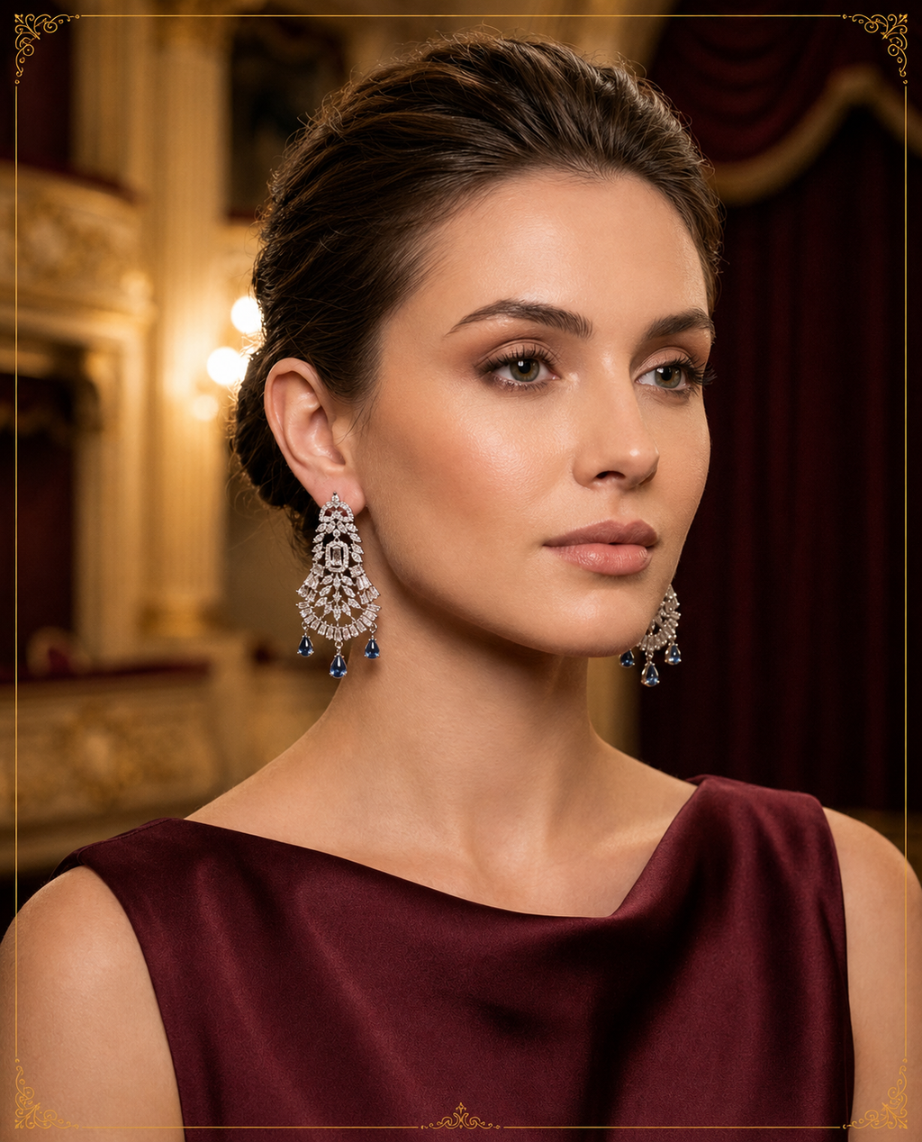 AD Silver Bell Drop Earrings