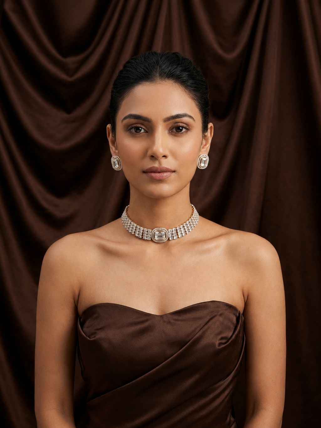 Bridal Crystal Choker Set