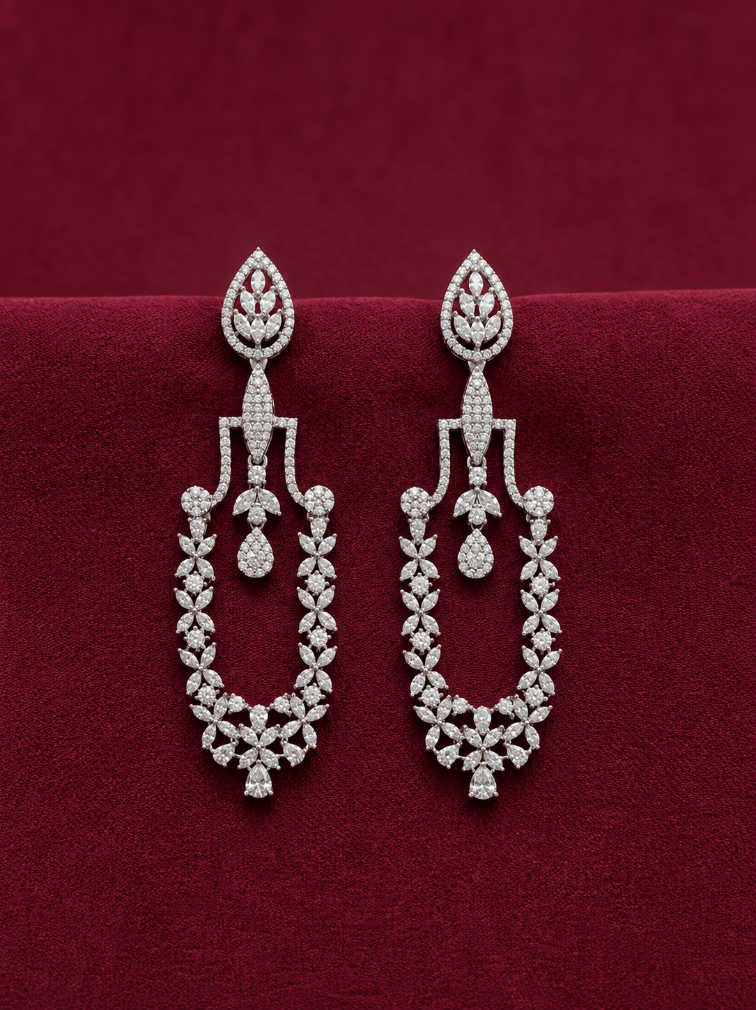 AD Cascading Diamond Waterfall Earrings