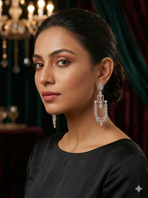 AD Cascading Diamond Waterfall Earrings
