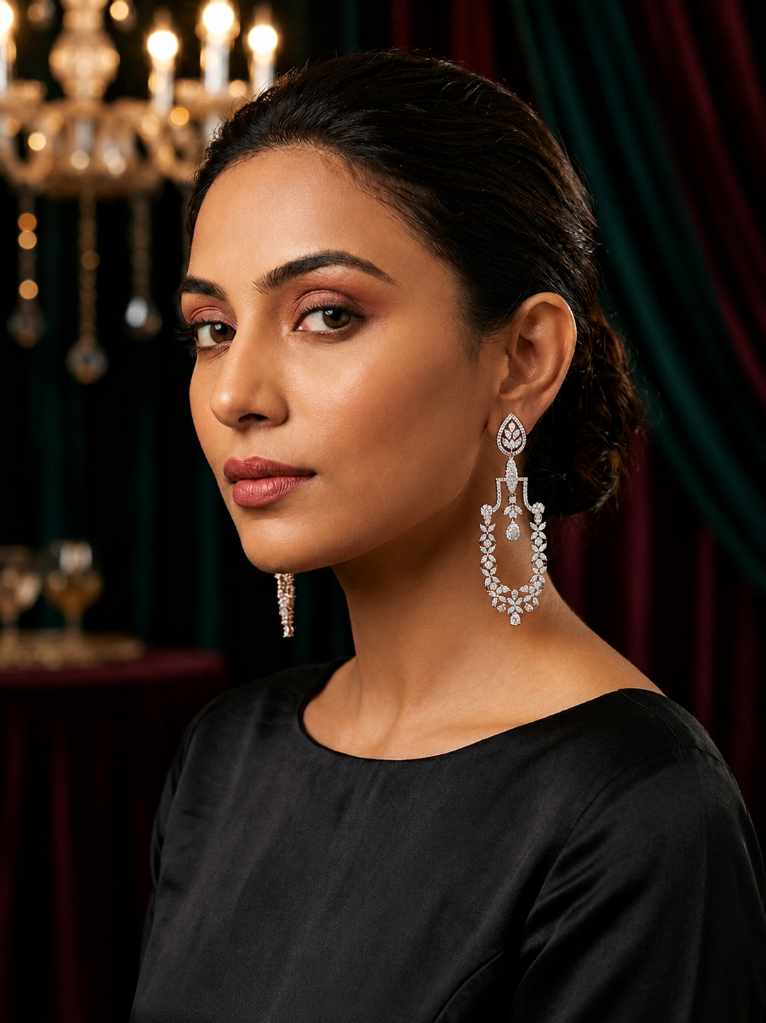 AD Cascading Diamond Waterfall Earrings