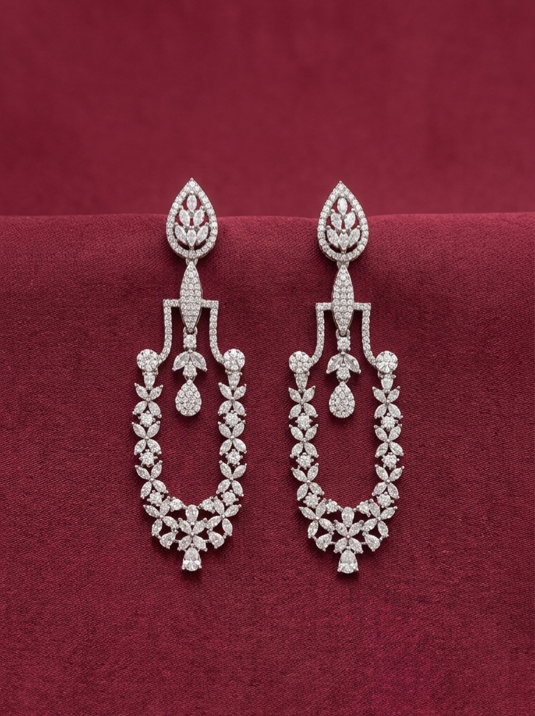 AD Cascading Diamond Waterfall Earrings