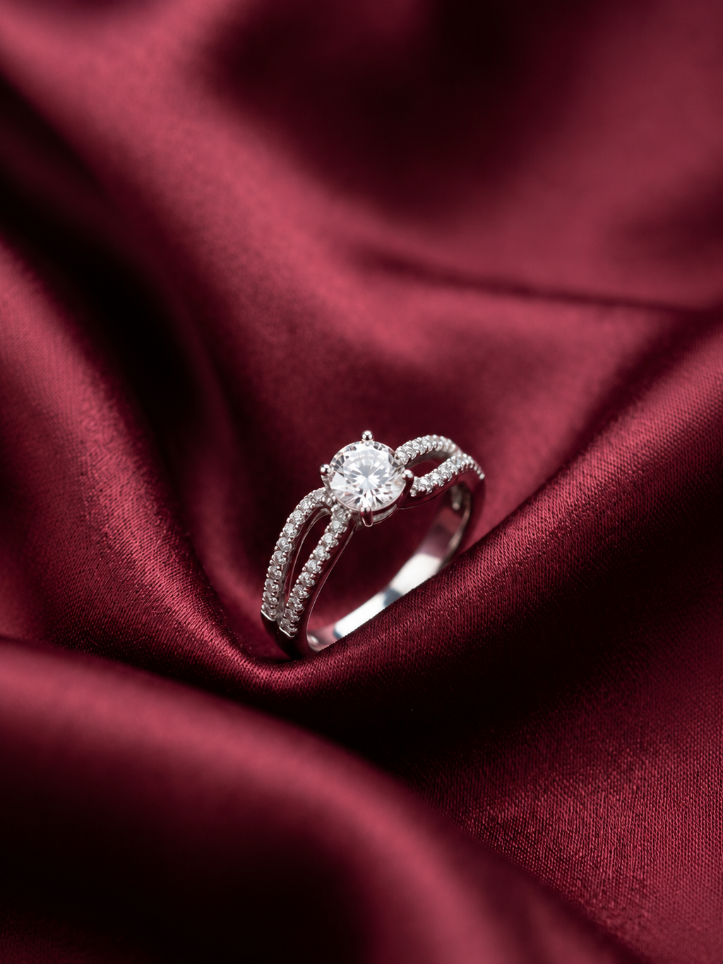 Criss-Cross Diamond Ring