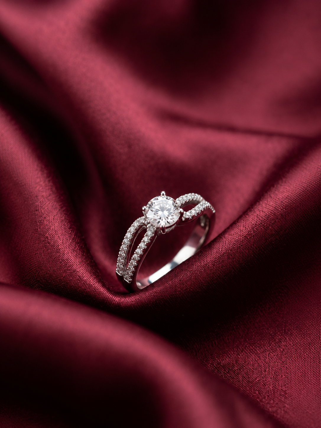 Criss-Cross Diamond Ring