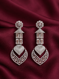 AD Crystal Leaf Drop Earrings