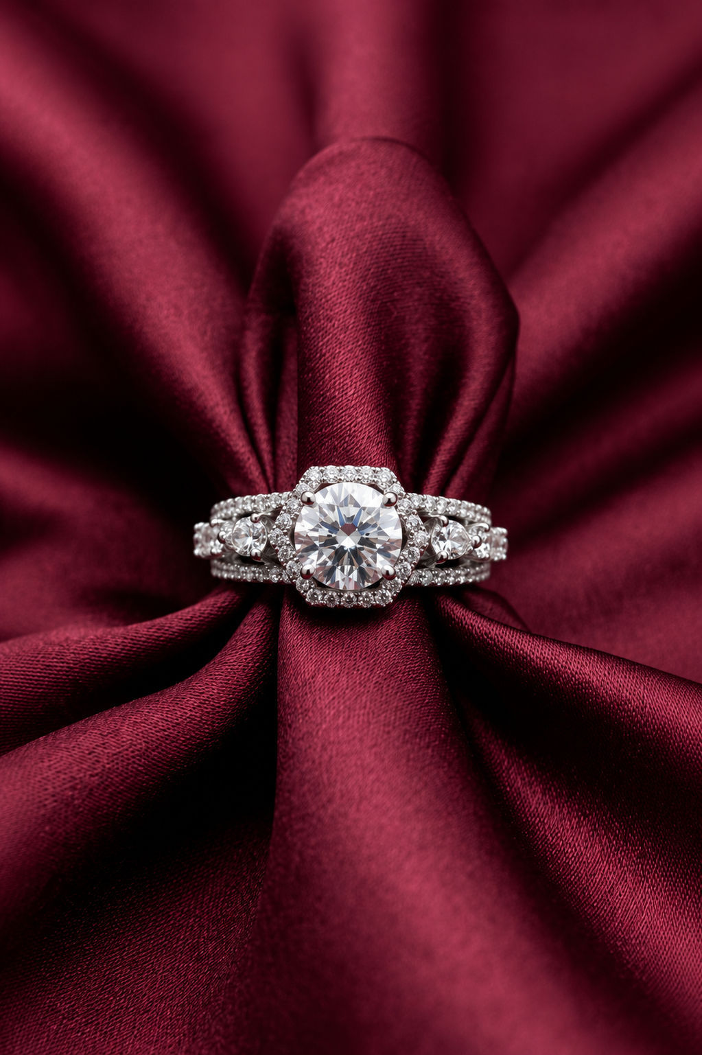 Daze Hoop Solitaire Ring