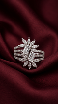 Diamond Cluster Bridal Set