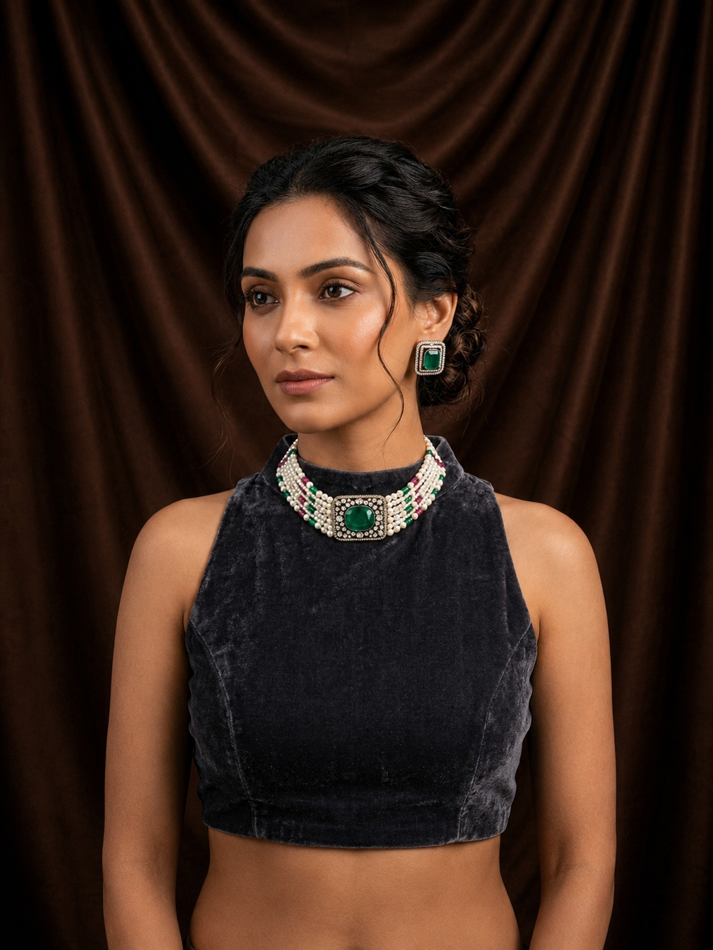 Empress Verde Royal Necklace Set