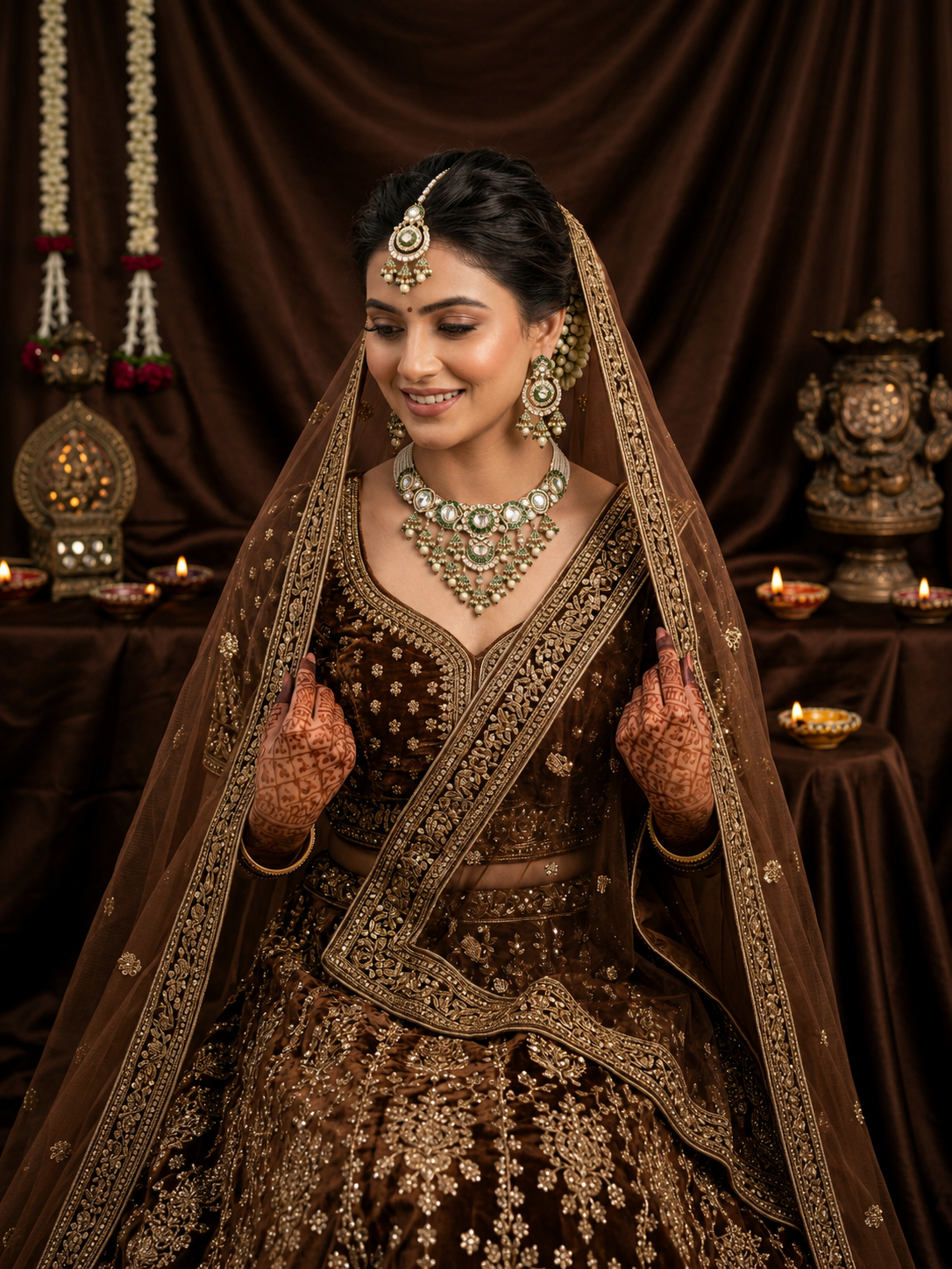 Regal Cascade Meenakari Choker Set