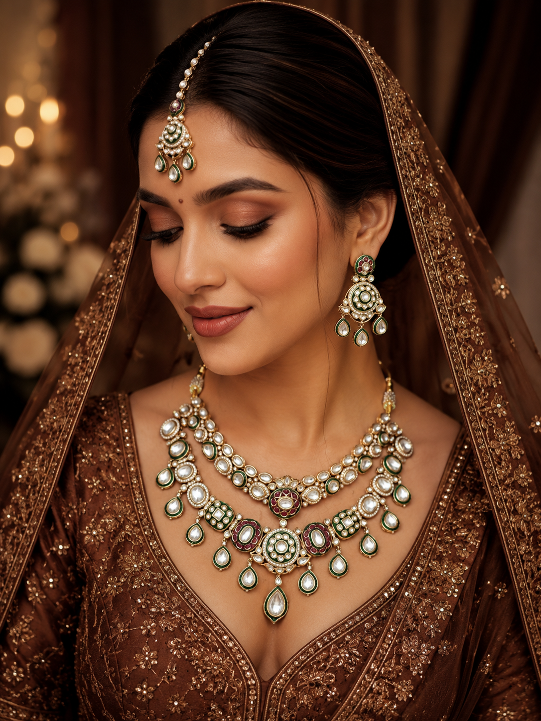 Indrani Polki Bridal Set
