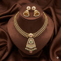 floral leaf necklace set