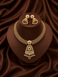 floral leaf necklace set