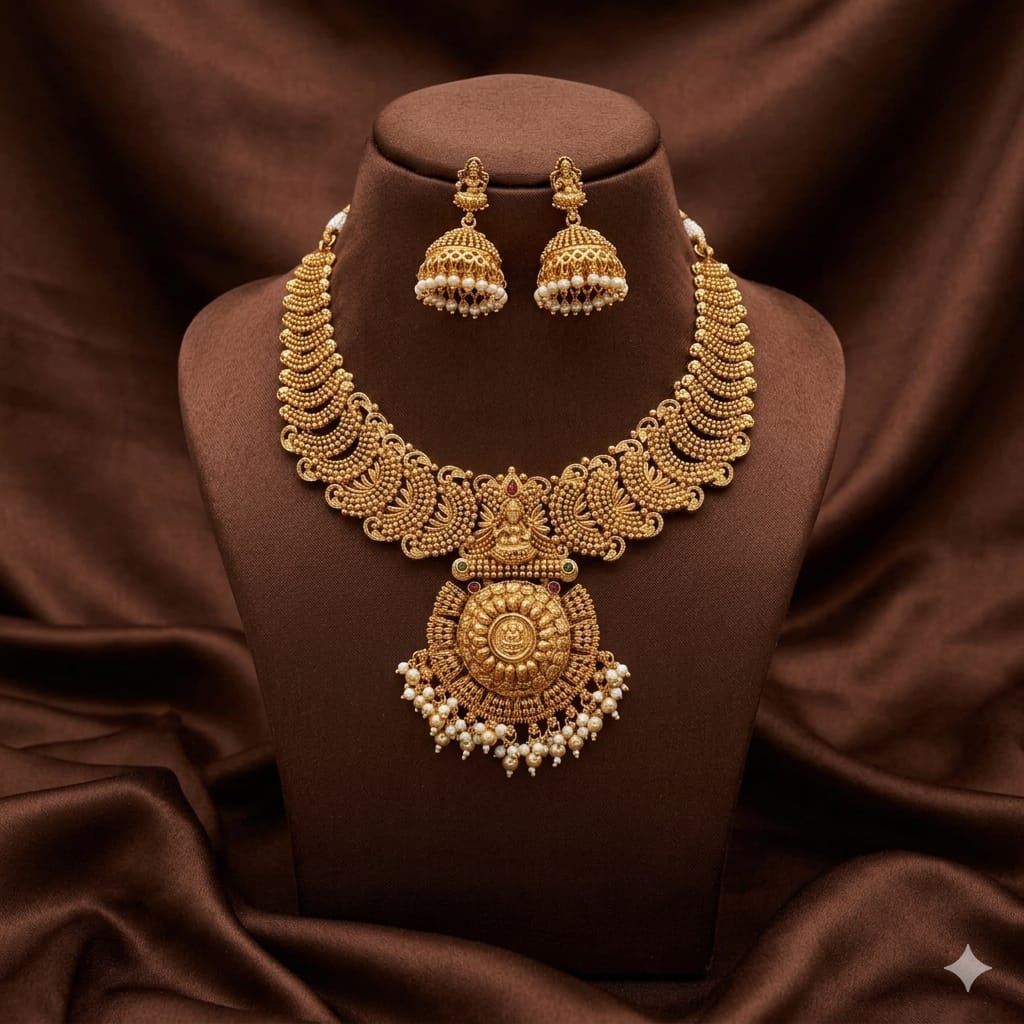 goddess lakshmi necklace set