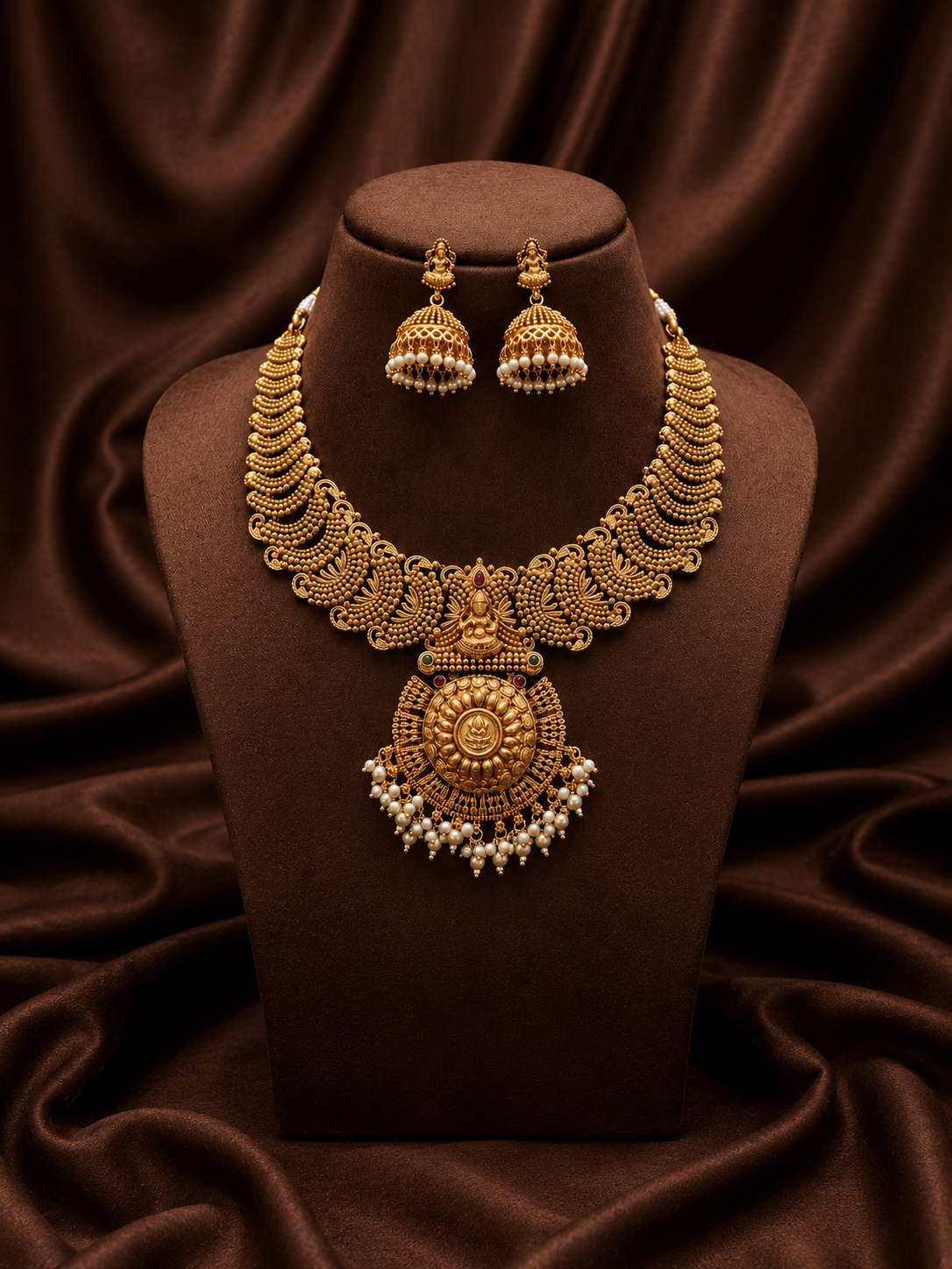 goddess lakshmi necklace set