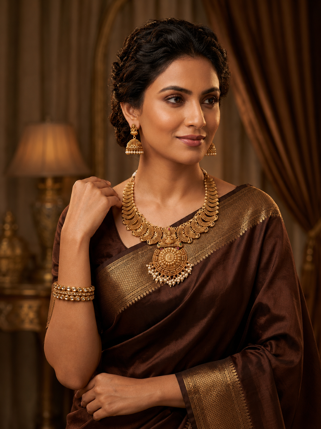 goddess lakshmi necklace set