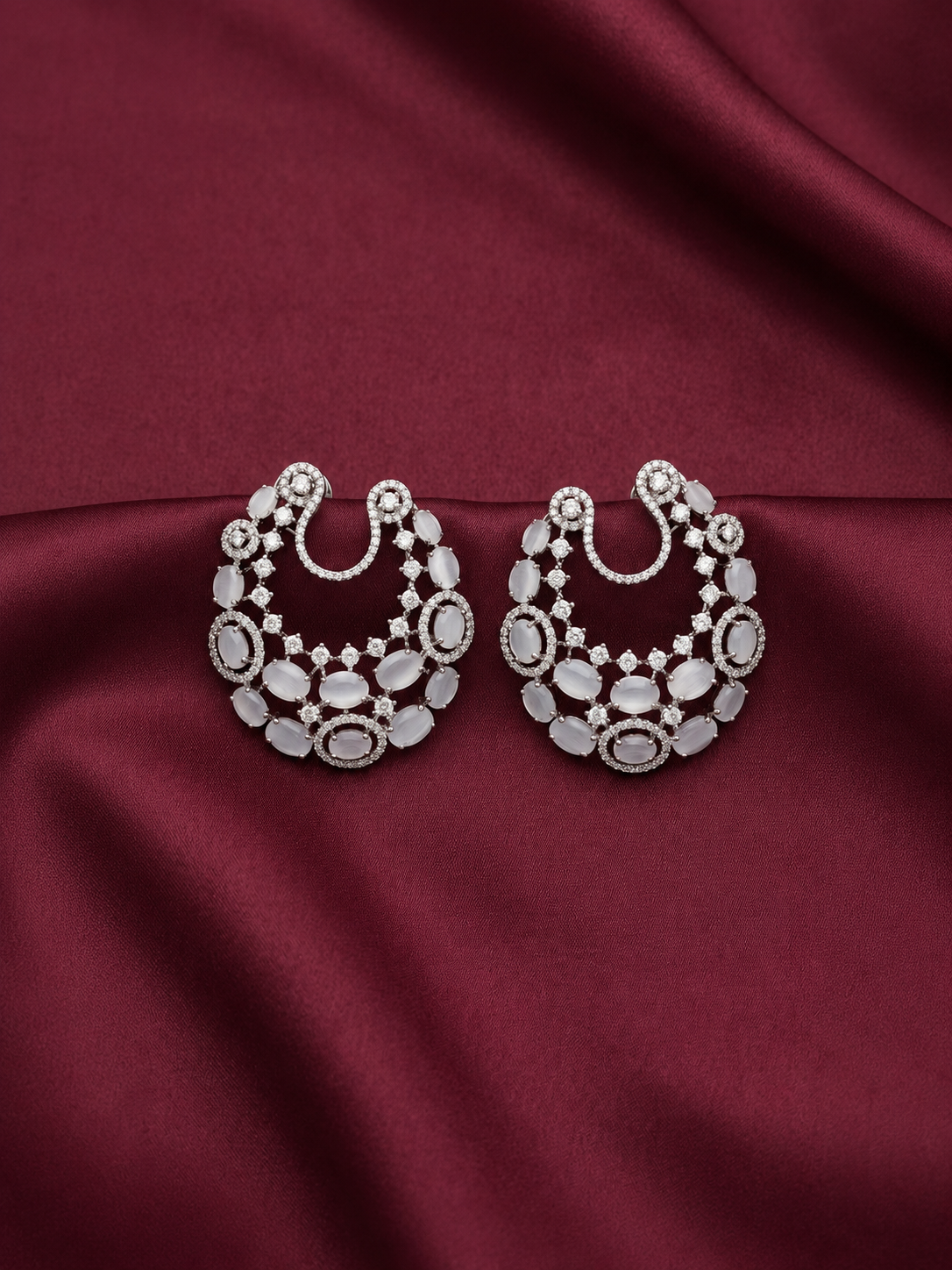 Grey Crystal Studs