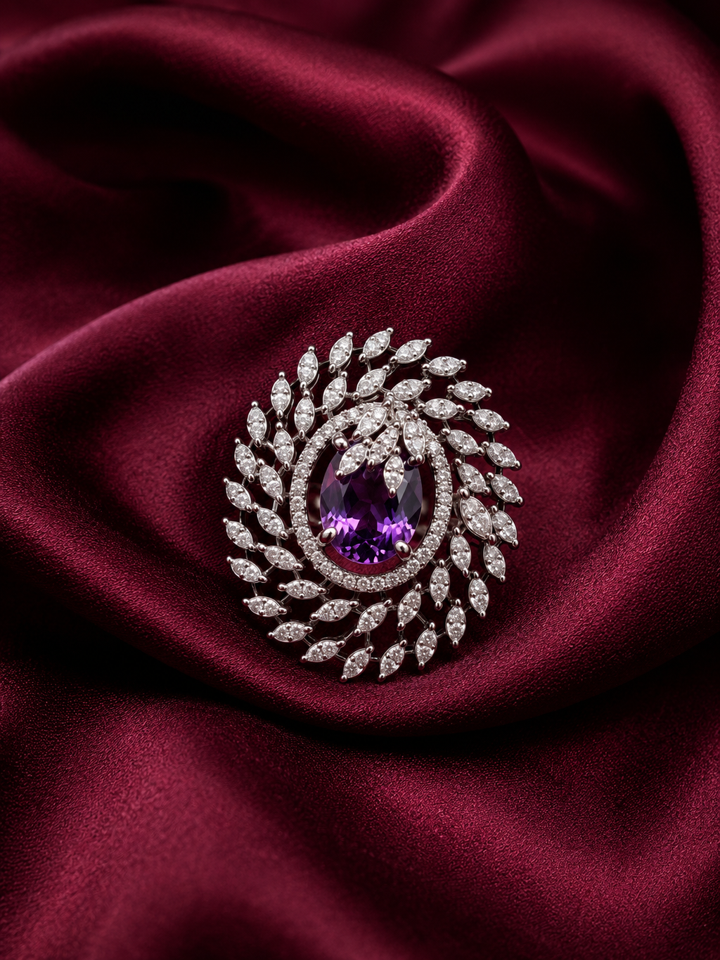 Imperial Floral Cocktail Ring