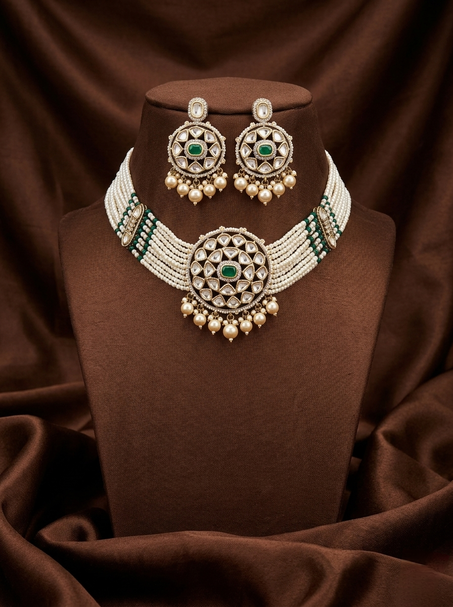 Ivory Polki Choker Set