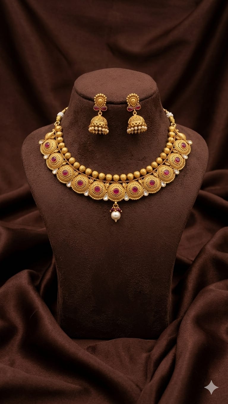 kandasaram style necklace set