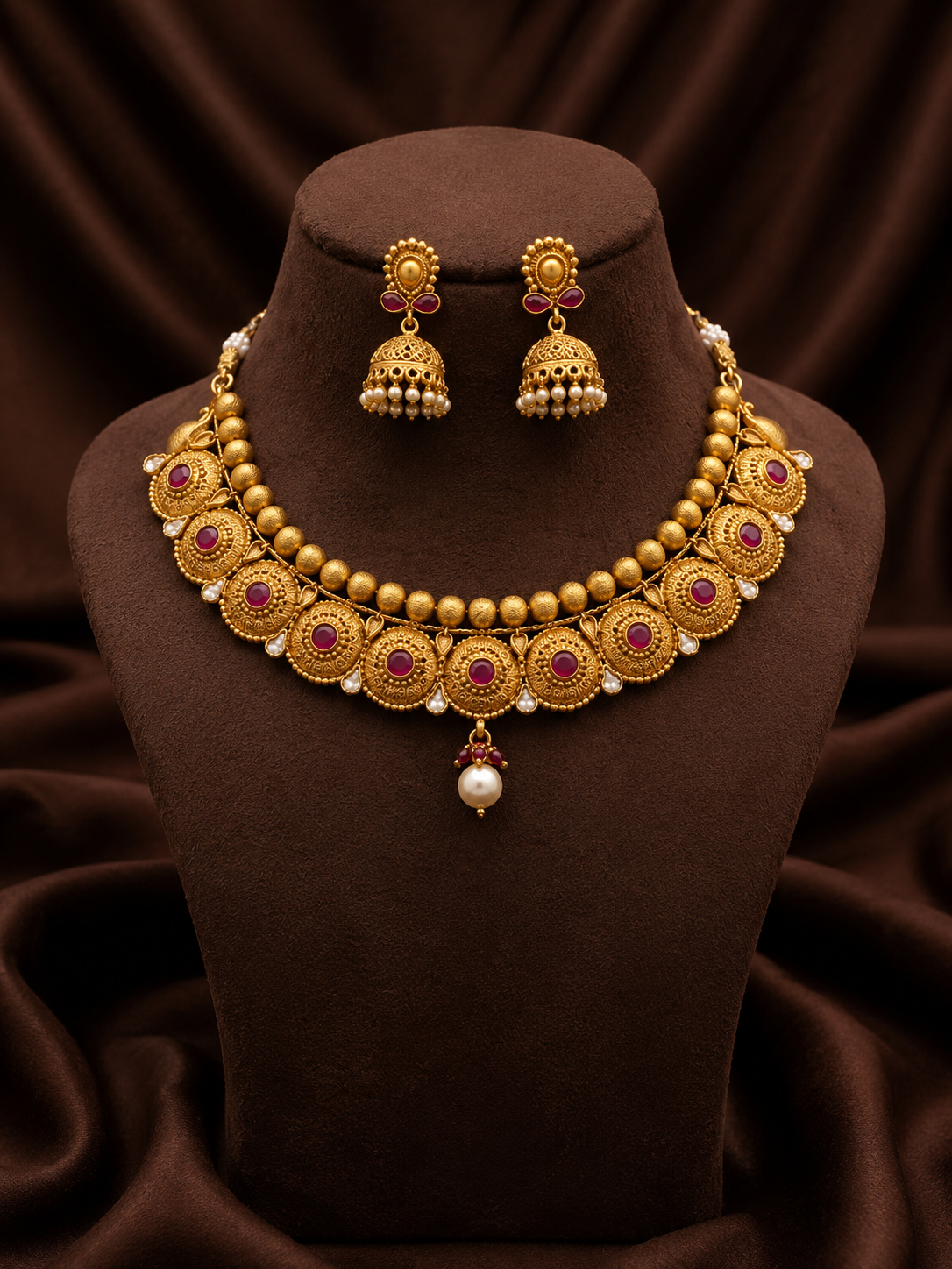 kandasaram style necklace set