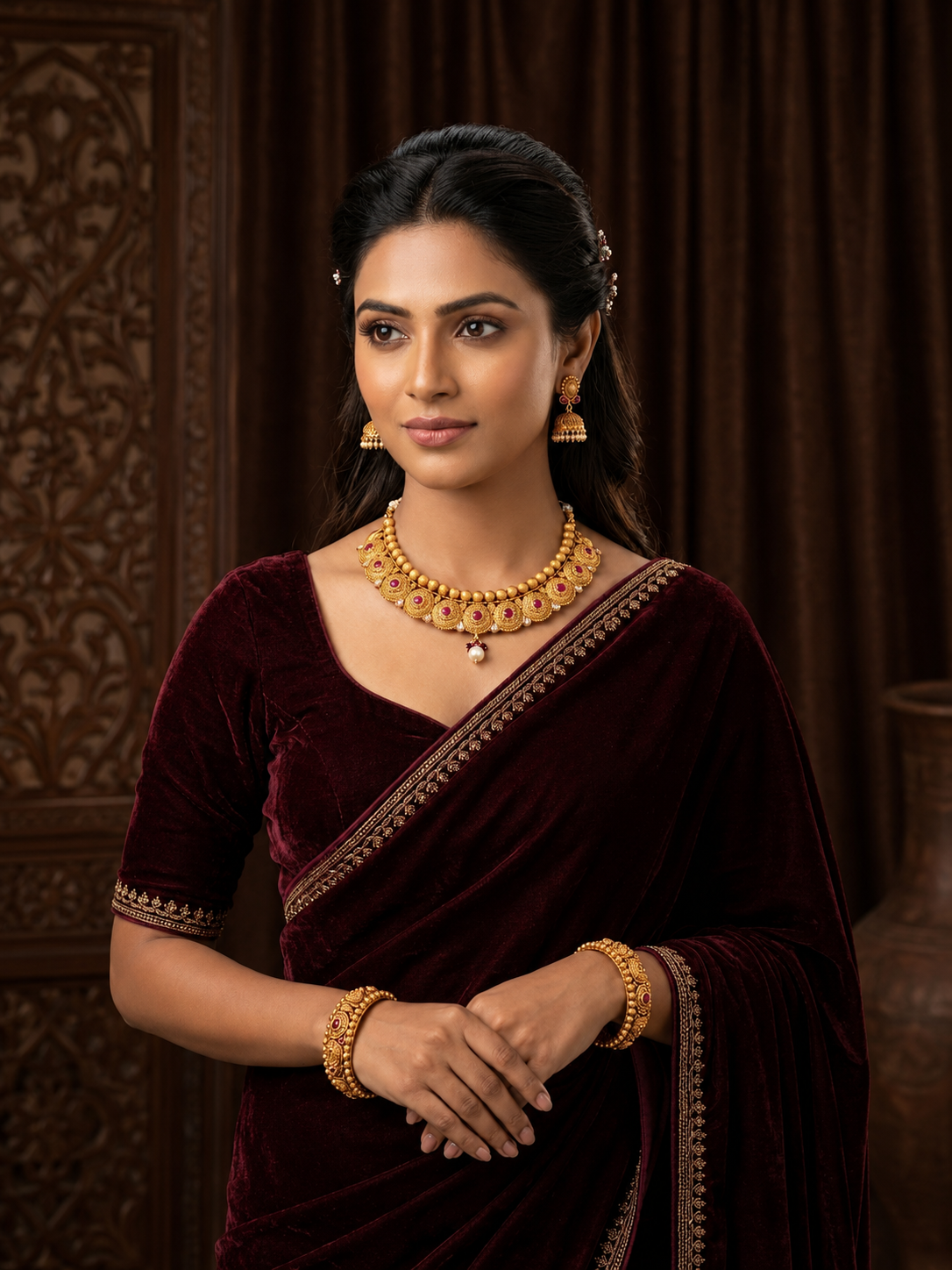 kandasaram style necklace set