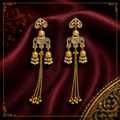 Kashmiri Pearl White Long Earrings