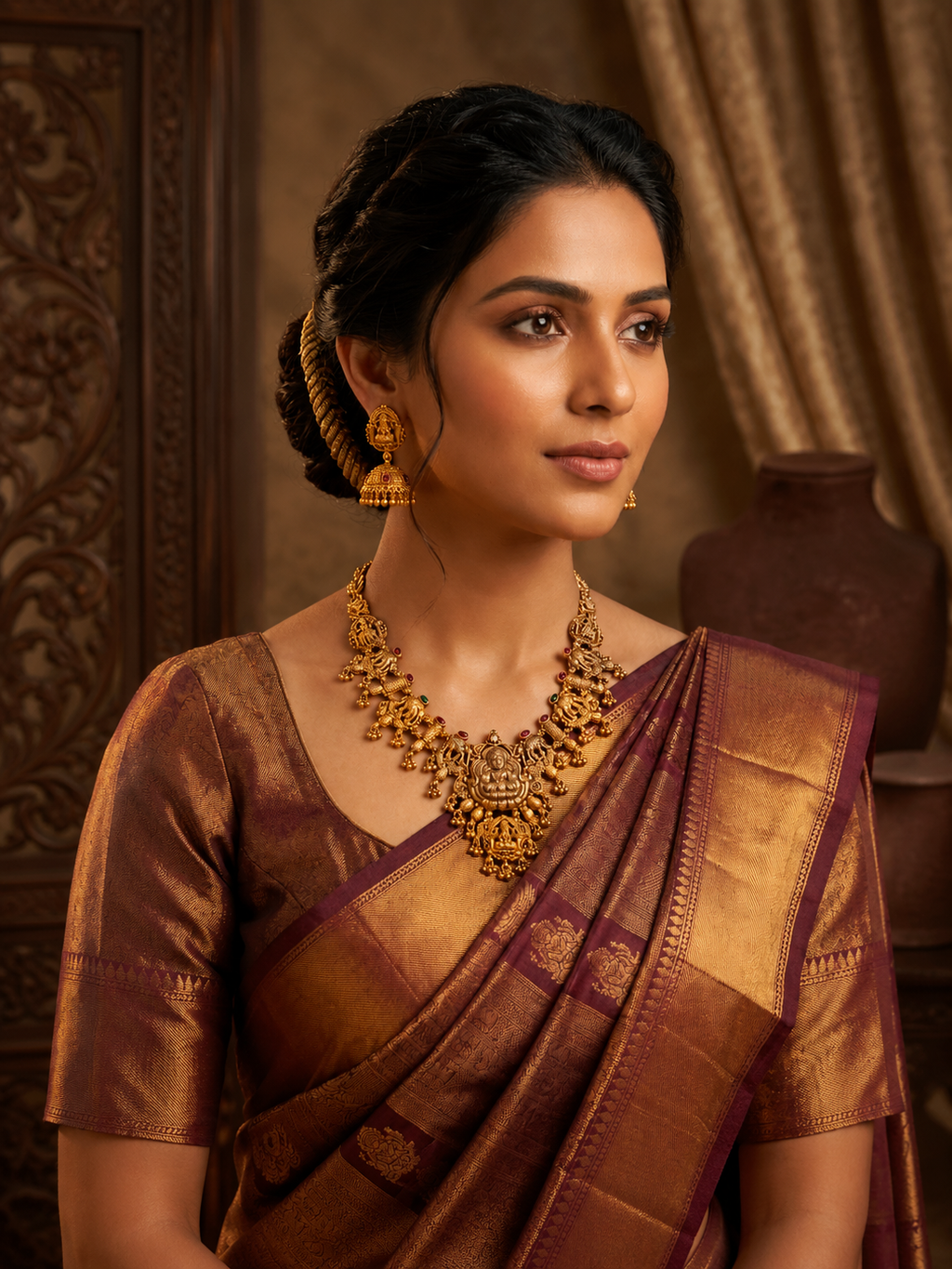 lakshmi motif rani haar